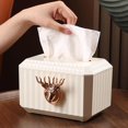 thumbnail image 4 of serony Napkin Paper Holder Deer Head Sculpture Tissue Box for Countertop White, 4 of 9