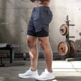 thumbnail image 3 of Pantalones cortos deportivos para hombre, pantalones cortos para correr 2 en 1, pantalones cortos deportivos para correr, fitness, 3 of 7