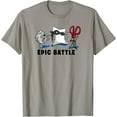 thumbnail image 1 of Trendy Graphic Rock Paper Scissors Epic Battle T-Shirt - Black - 2XL, 1 of 2