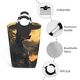 thumbnail image 3 of Xecao Sunset Meditating Doberman for Laundry Basket,Collapsible Large Laundry Hamper,Wash Bag for Laundry Room, Rolling Laundry Basket with Handles, 3 of 5