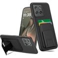 thumbnail image 1 of wonima11 Compatible for Motorola Moto Edge 2025 Phone Case, Folding Kickstand/Stand Wallet Card Holder Silicone TPU Slim Fit Shockproof Protective Cover Case for Motorola Moto Edge 2025 - Black, 1 of 1