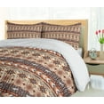 thumbnail image 5 of Ambesonne Colorful Duvet Cover Sets, Ethnic Ornament Details, 2-King, Brown Cinnamon Orange, 5 of 7