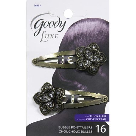 Goody Goody Barrette Gray Flower Rhinestones In Middle