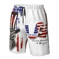 thumbnail image 4 of Logiee Patriotic Skull Art Print Mens Swim Trunks Quick Dry Board Shorts,Breathable Hawaii Beach Shorts Swimwear Bathing Suits-Large, 4 of 6