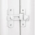 thumbnail image 3 of unique 4 Packs Flip Door Sliding LatchesWhite 90 Degree Stainless Steel Bar Gate, 3 of 5