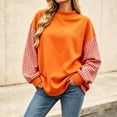 thumbnail image 6 of Azrian Women’s Color Block Sweatshirt,Ladies Contrast Sleeve Pullover Sizes S-3XL, 6 of 6