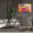 thumbnail image 6 of Epic Graffiti 'Liquid Pour Yellow' by Epic Portfolio, Giclee Canvas Wall Art, 60"x40", 6 of 8