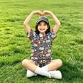 thumbnail image 4 of Grblisyd Girls Summer Outfits Casual Lounge Set Short Sleeve T Shirt and Elastic Waist Shorts 2 Piece Back to School Sets, 4 of 5