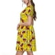 thumbnail image 2 of Balery Duck with Star Sunglasses Vestidos sueltos de manga corta para mujer, vestidos de verano 2025, vestidos casuales de corte A con vuelo., 2 of 6