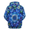 thumbnail image 6 of Retro Glass Crystal Flower Art Regular Fit Hoodie, Sporty Pullover Hooded Sweatshirt for Men Women XL, 6 of 6