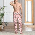 thumbnail image 2 of Logiee Red Birds Print Pajama Pants for Men,Men’s Pajama Bottoms,Mens PJ Pants with Pockets & Button Fly-Medium, 2 of 6