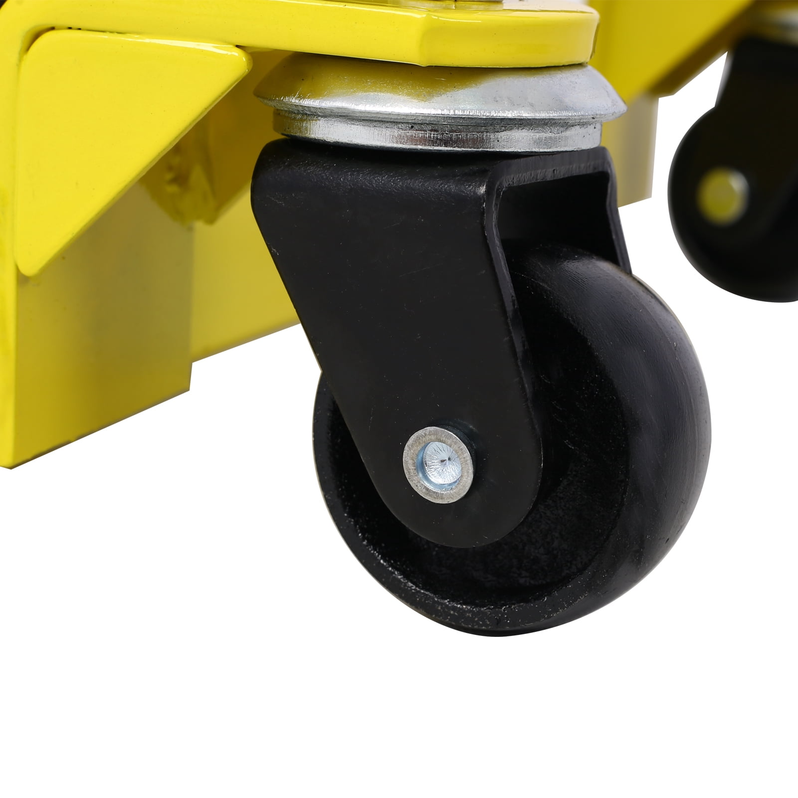 Hydraulic Motorcycle Lift Jack, 1500 LBS Capacity ATV Scissor Lift Jack, Portable Motorcycle Lift Table with 4 Wheels, Hydraulic Foot-Operated Hoist Stand with Tie Down