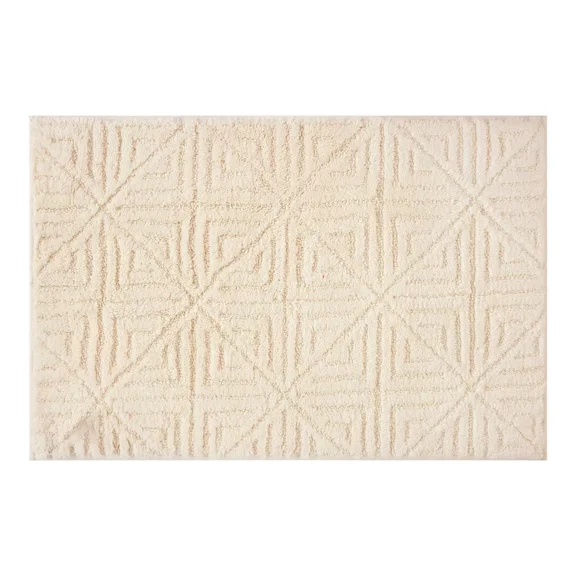20"x30" Lattice Square Non-Skid Bath Rug