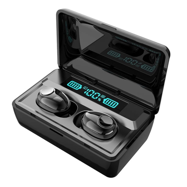 Auriculares inalámbricos Baoblaze Bluetooth 5.0 2200mAh estéreo en El oído negro