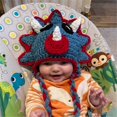 thumbnail image 4 of Fun Dinosaur Hat Slouchy Children Costume Hats Halloween Gift Warm Large Crocheted Hat Slouchy Hat Halloween Photo Props Purple, 4 of 4