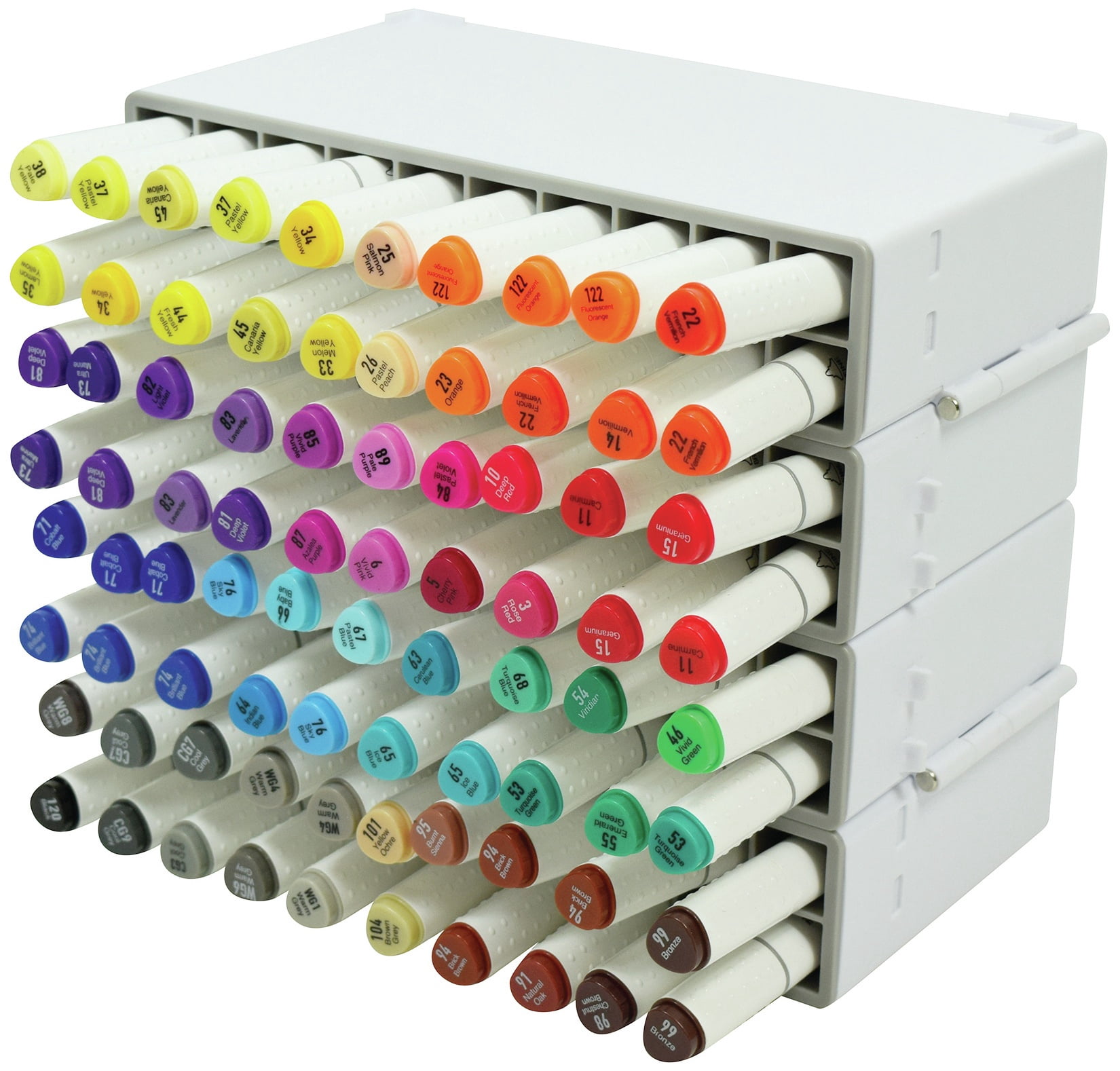 Deflecto Expandable Marker Accordion Organizer-White/Clear