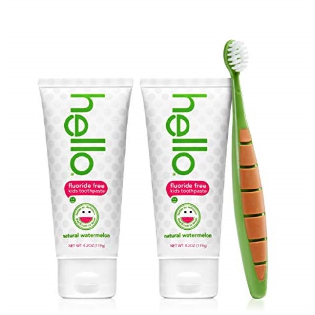 Hello Oral Care Kids Fluoride Free and SLS Free Toothpaste Twin Pack