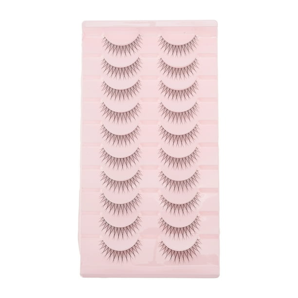 Unique Bargains 10 pares de pestañas postizas para maquillaje negro B-2
