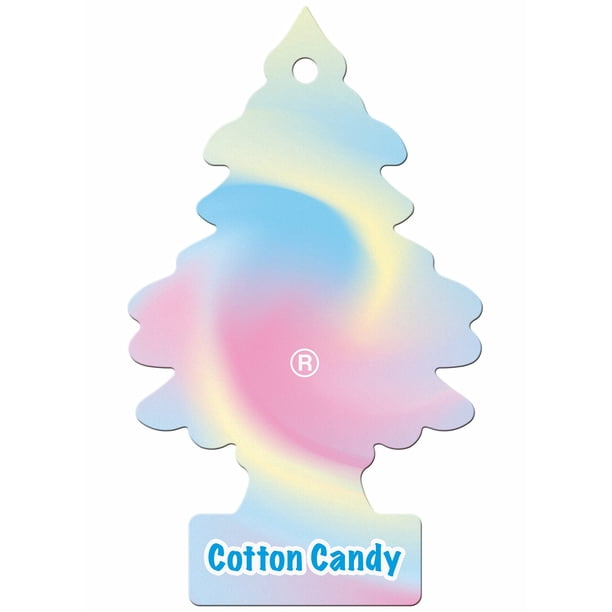 Ambientador para Auto LITTLE TREES | Árbol Colgante de Papel para Hogar o Auto | Algodón de Azúcar | Paquete de 24