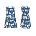 thumbnail image 3 of Vsdgher cute winter bear Print Summer Dresses for Women Casual U Neck Beach Dress Sleeveless Tank Loose Sundress with Pocket -Large, 3 of 7