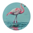 thumbnail image 4 of Orinice Flamingo Round Table Cover Stain Resistant Washable Indoor Outdoor Tablecloth Kitchen Dining Wedding Parties Table Cloth 100% Polyester Fiber 38-42, 4 of 8