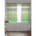 thumbnail image 5 of Sheer Curtains 72 Inches Long, Sage Green Grey Boho Semi Sheer Curtains Light Filtering Window Treatment, Vintage Ethnic Tribe Abstract Art Privacy Voile Drapes for Living Room Bedroom 52x72 Inch, 5 of 7