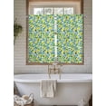 thumbnail image 7 of Tier Curtains 45 Inches Long, Summer Lemon Window Treatment Curtain Drapes, Green Botanical Blue Flowers Window Half Privacy Curtains for Bedroom Bathroom, 42"x45", 2 Panels, 7 of 7