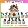 thumbnail image 3 of Dachshund Birthday Supplies Plates Decorations Decor Backdrop Banner Cake Topper Fans, 3 of 6