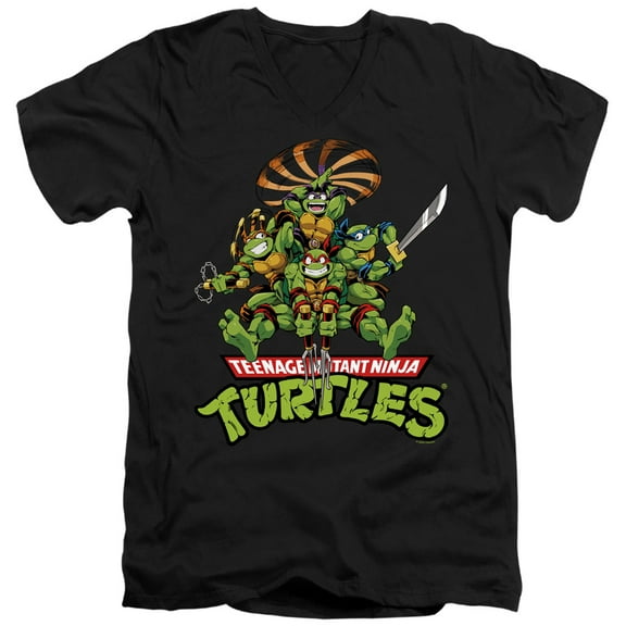 TMNT Teenage Mutant Ninja Turtles Manga Turtles Unisex Adult V-Neck T Shirt