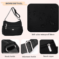 thumbnail image 4 of Crossbody Bags for Women, Large Purses with Multiple Pockets, Female Shoulder Bag Lightweight Oxford Cloth Travel Purses, Pink, 4 of 8
