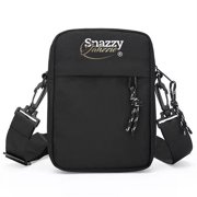 Unisex Black Nylon Messenger Bag