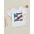 thumbnail image 4 of BemeyourBBs All American Cousin Crew Shirts Kids Toddler Baby Boys 4th of July T Shirt Patriot Independent Day Outfit Short Sleeve Letter American Flag Print Loose Fit Summer T-shirt Pullover Tops, 4 of 9
