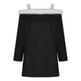 thumbnail image 6 of ZyeKqe Christmas Tops for Women Long Sleeve off the Shoulder Shirts Solid Color Loose Casual Fashion Tunic Blouse, 6 of 6