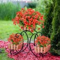 thumbnail image 3 of 8 piezas de flores artificiales adecuadas para decoración interior y exterior, patios y celebraciones estacionales, 3 of 5