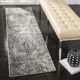 thumbnail image 2 of SAFAVIEH Lurex Gorden Abstract Runner Rug, Black/Light Grey, 2' x 22', 2 of 8