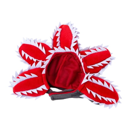 (2 Pack) Pet Clothes Demogorgon Pet Hat Accessories Halloween Soft Novelty Headwear for Dogs and Cats