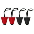 thumbnail image 4 of Raindrops 4 Pcs Canoe Stopper Universal Rubber Kayak Scupper Plug Kit Canoe Drain Holes Stopper (Black+Red), 4 of 8
