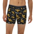 thumbnail image 2 of Salouo Hohey Bee Golden Embroidery Pattern Men's Boxer Briefs, Soft & Breathable Underwear Elastic Waistband Briefs for Men,1-Pack, 2 of 7