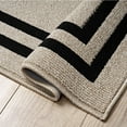 thumbnail image 3 of Washable Skid-Resistant Runner Rug, Border, Natural Twist and Black, 30" x 144", 3 of 9