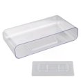 thumbnail image 4 of Storage Bin Desk Organizer, Transparent Space Saving Sturdy Wall Mounted Plastic Back Adhesive Strong Stickiness Desk Storage Holder  For Study, 4 of 8