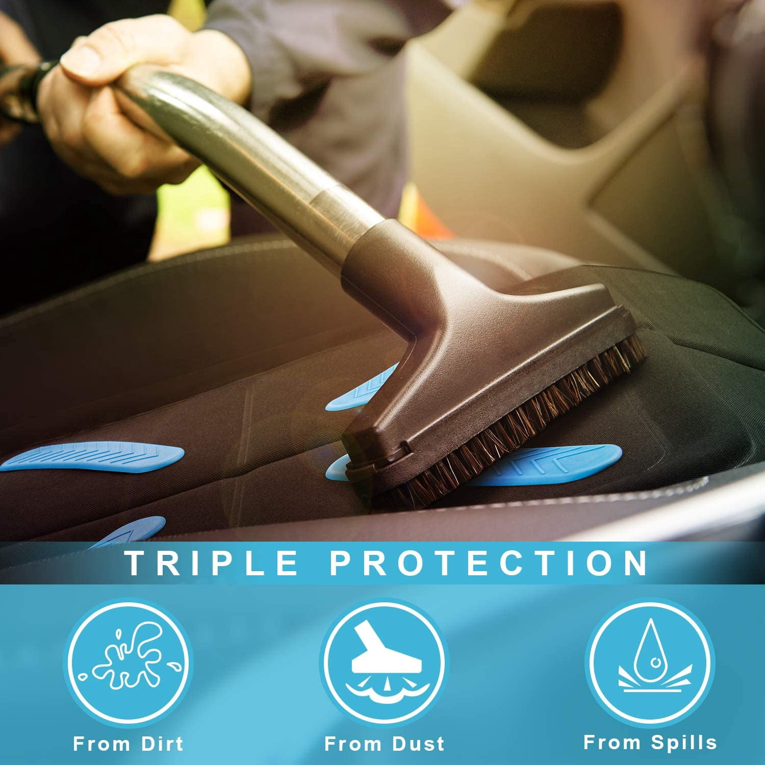 Car Seat Cover for Car Seats, Auto Car Seat Protector for Under Car Seats to Protect Automotive Vehicle Leather and Cloth Upholstery - Waterproof and Dirt Resistant