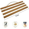 thumbnail image 1 of Magnetic Teak Wood Photo Picture Frame 21cm-51cm Poster Print Wooden Hanger, 1 of 7