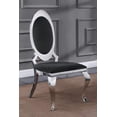 thumbnail image 4 of White Marble 7 piece Dining Set with Silver Stainless Steel Base, 4 of 5