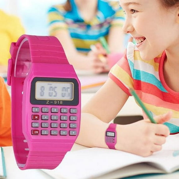 Silicone Multi-Purpose Date Time Electronic Wrist Calculator Watch