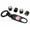 Black, variant on Universal Car Wheel Tire Valve Dust Stem Air Cap Keychain Pink Hello Kitty Logo