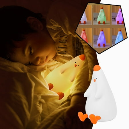 

Electric Appliance Chicken Patting Color Changing Light LED Silicone Children With Sleeping Nightlight Cute USB Baby Baby Nursing Bedside Lamp