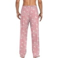 thumbnail image 2 of HPINK-T Pink Flamingos Men's Pajama Pants Super Soft Sleep Lounge Pants Pjs Bottoms with Pockets, 2 of 7