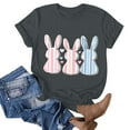 thumbnail image 4 of Womens Easter Tops 2025 Summer Casual Pullover Printed T-Shirt with Round Neck and Short Sleeves, 4 of 4