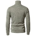 thumbnail image 3 of H2H Men's Slim Fit Turtleneck Basic Knit Sweater with buttons OATMEAL US 2XL/ASIA 3XL (CMTTL091), 3 of 5