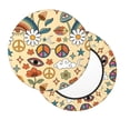 thumbnail image 3 of Goofa 70s Hippie Style Printed Stool Covers Round, Waterproof Round Bar Stool Covers Anti-Slip Round Bar Stool Seat Cover with Elastic Bands Durable -13 inch, 3 of 7